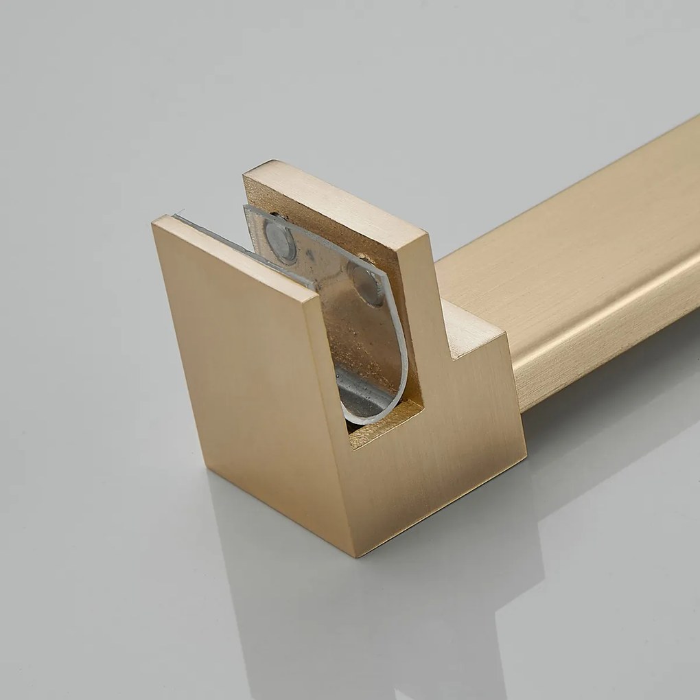 Saniclear Redro stabilisatiestang 100cm incl. muur- en wandbevestiging geborsteld messing - mat goud
