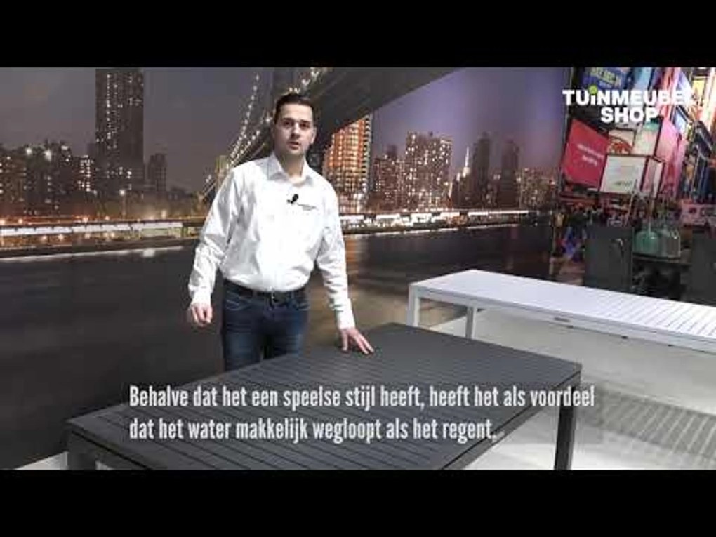 Tuinset 4 personen 160 cm Aluminium/Textileen Grijs Hartman Royal