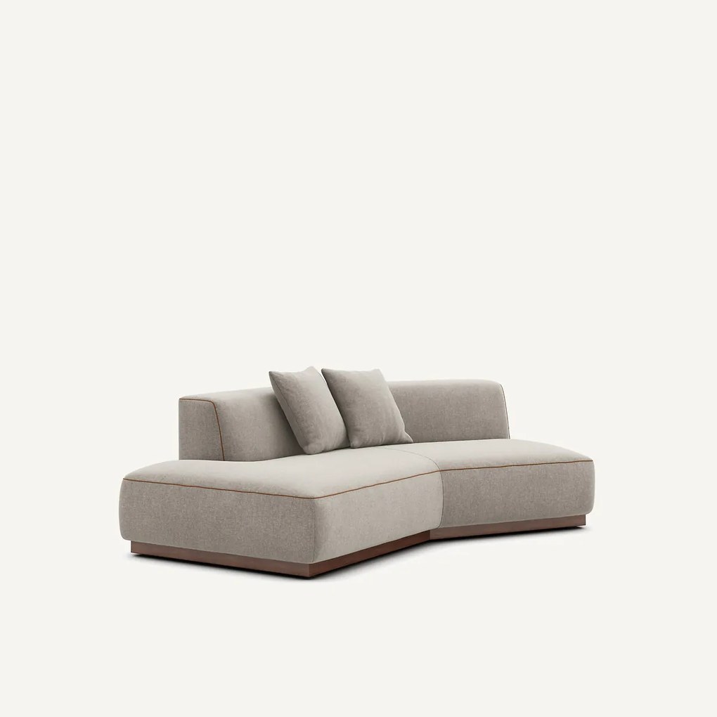 Halve zetel links in chenille fluweel, JACOPO