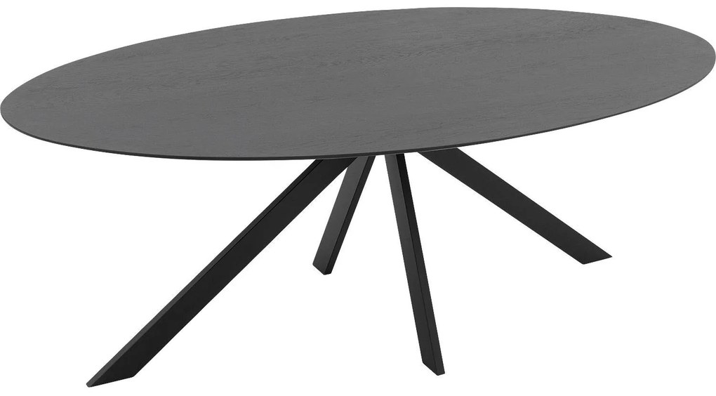 Goossens Excellent Eettafel Ferris Piramide Poot, Ovaal 200 x 110 cm