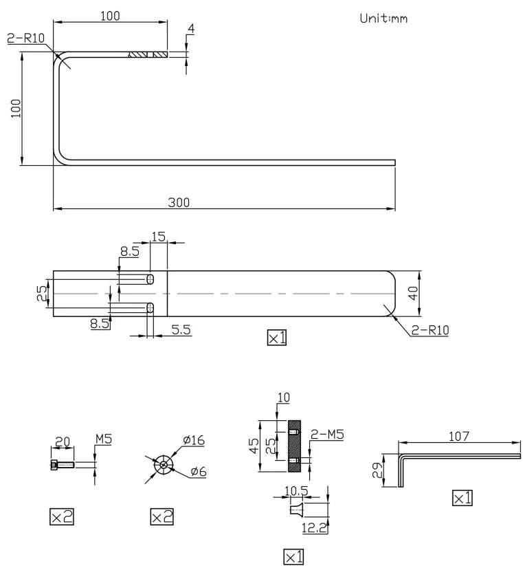 Eastbrook Warrington handdoekhouder 30cm zwart mat