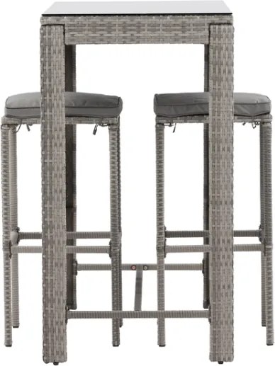 The Outsider Barkruk Noud - Grijs Wicker - 75cm - The Outsider