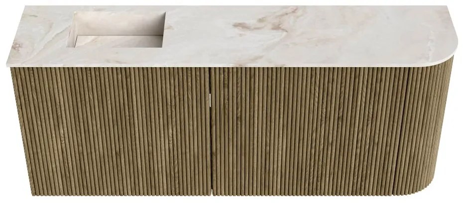 Mondiaz Joya DLux 100cm toiletmeubel ronding rechts dusk met wastafel faye links 1 kraangat frappe