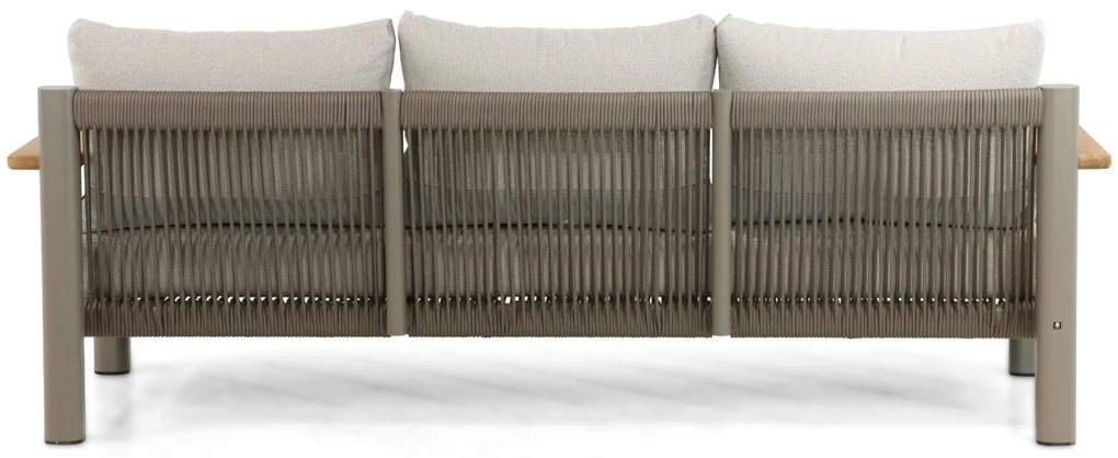 Stoel en Bank Loungeset 5 personen Aluminium/teak Taupe  Santika Furniture Santika