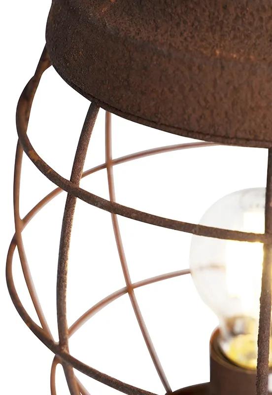 Rustieke tafellamp roest - Lentera Landelijk / Rustiek E27 rond Binnenverlichting Lamp