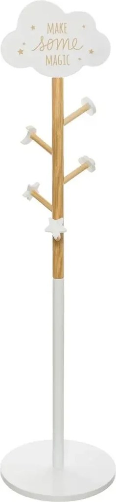 Atmosphera Kids Wolkenkapstok– 5 haken – MDF – Beige/Wit – 35x135 cm