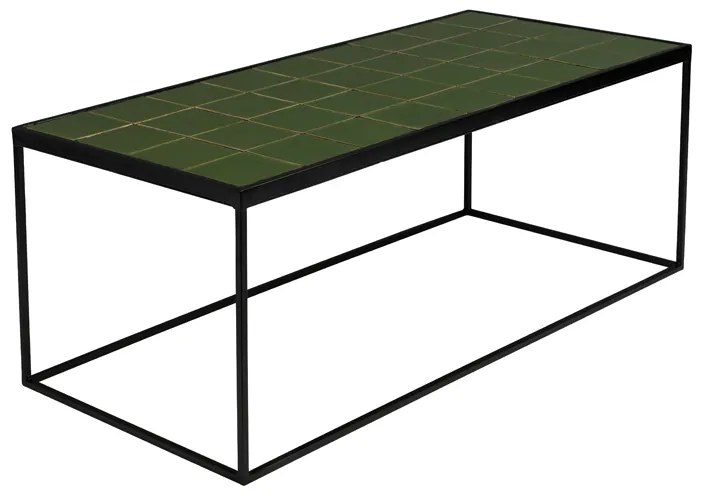 Zuiver Glazed Salontafel Met Groene Tegels - 93 X 43cm.
