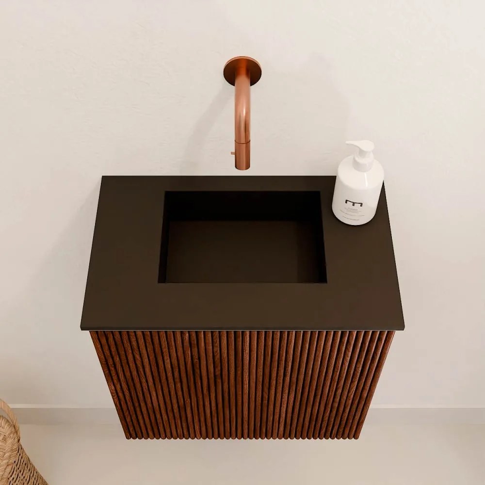 Mondiaz Joya 40cm toiletmeubel ruby met wastafel faye midden zonder kraangat urban