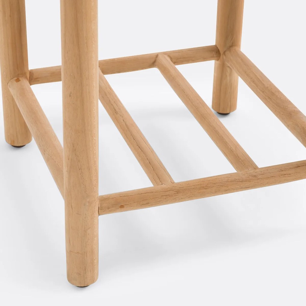 Kruk in teak en geweven hars, Jalek