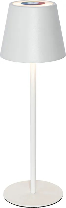 Tafellamp wit incl. LED dimbaar en oplaadbaar RGB IP54 - Murdock