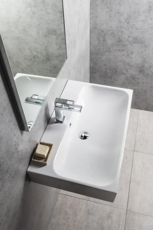 Sapho Toridi keramische wastafel 76x46,5cm wit