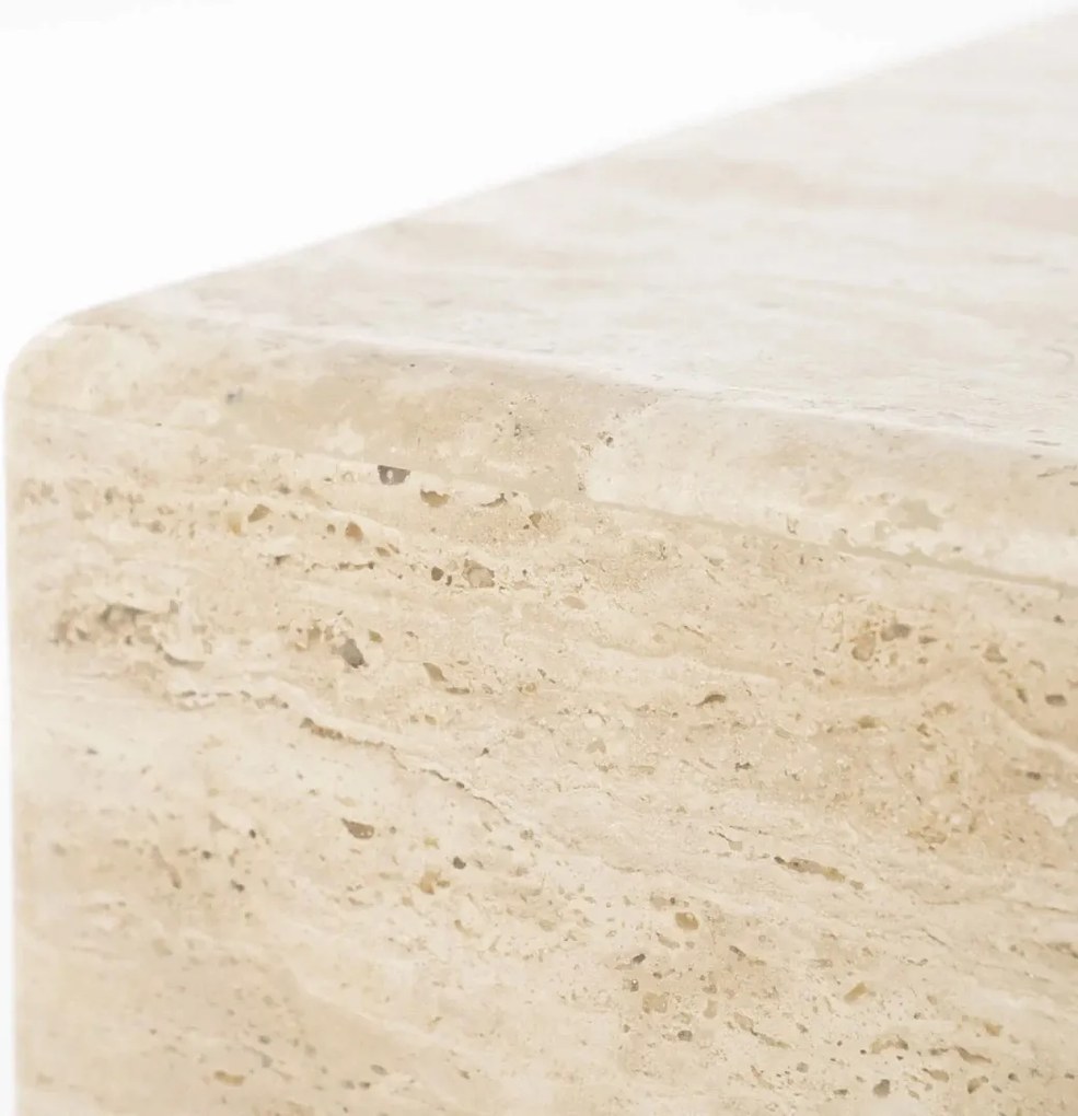 Travertin Salontafel Vierkant - 60 X 60cm.