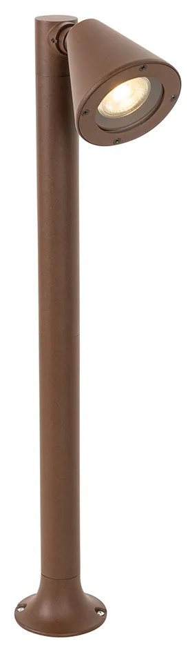 Modern buiten paaltje roestbruin 60 cm IP44 verstelbaar - Ciara Modern GU10 IP44 Buitenverlichting