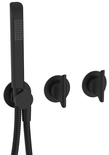 Crosswater Module Foile douchekraan - met handdoucheset - zwart mat FOMOD1701TRIMM