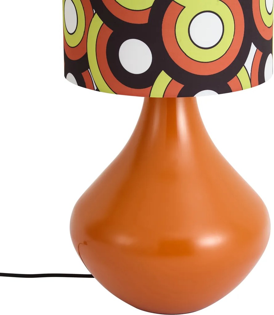 Retro vloerlamp oranje met stoffen kap multicolor - Mina