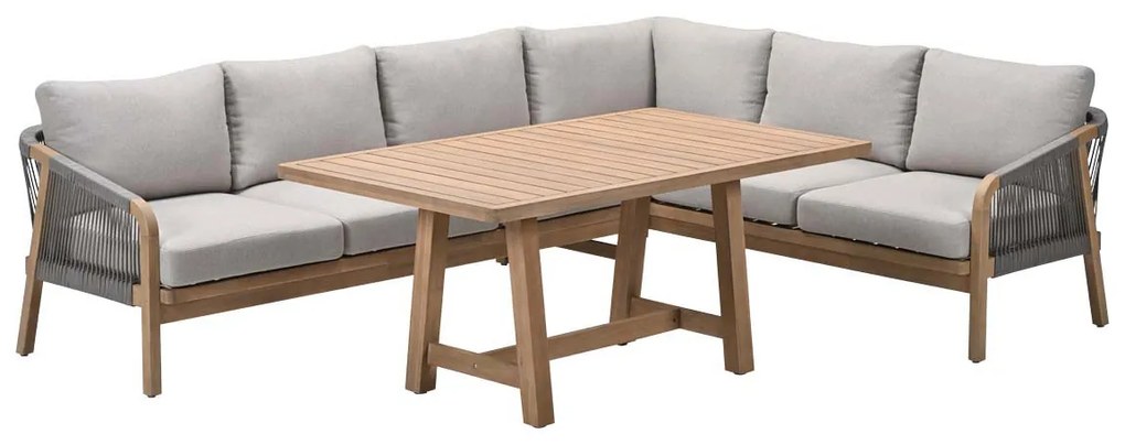 Garden Impressions Alora lounge dining set 3-delig rechts - grey sand