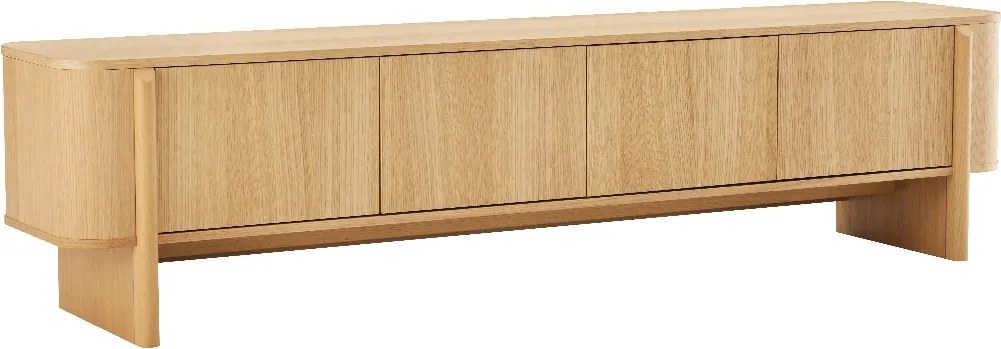 Eiken Tv-meubel Scandinavisch 200 Cm - 200x42x50cm.