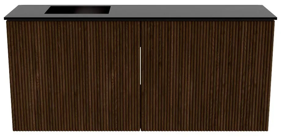Mondiaz Joya 90cm toiletmeubel walnut met wastafel faye links zonder kraangat urban