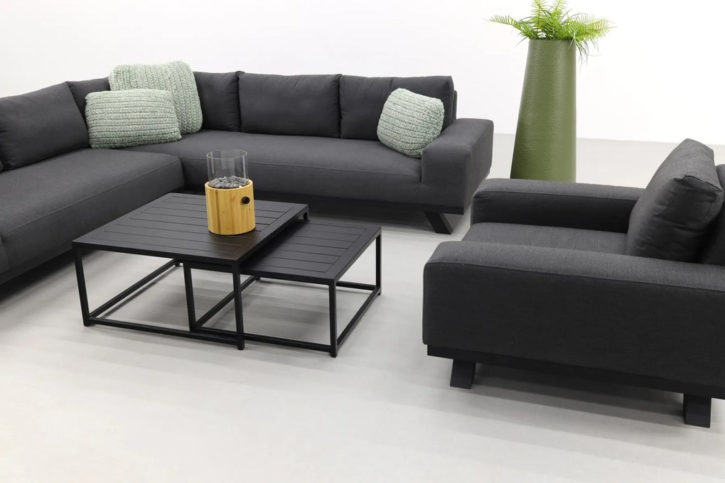 Barcelona/Royalty Sunbrella loungeset - Sooty - 5-delig incl. loungestoel OP=OP