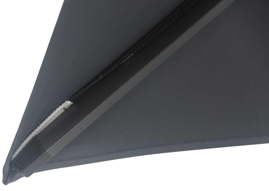 Zweefparasol 3x3m S1 (excl. voet) Grijs-antraciet Camello Diego