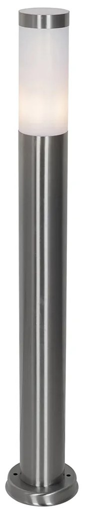 Moderne buitenlamp paal staal met opaal 80 cm IP44 - Rox