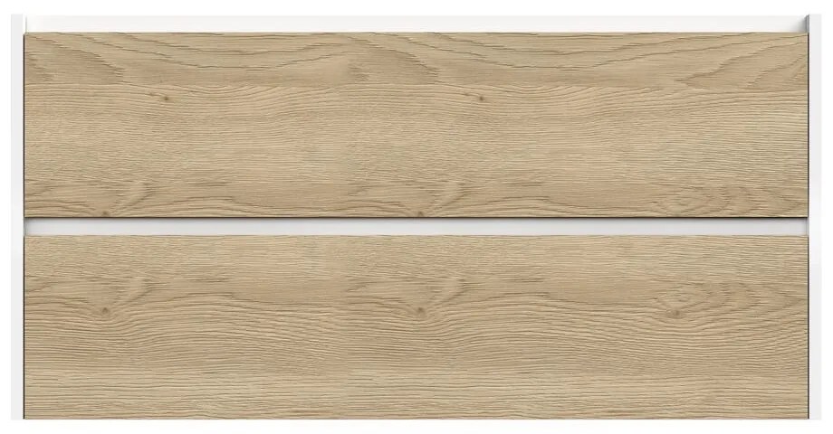 Tiger Reverse onderkast 120cm naturel eiken/mat wit