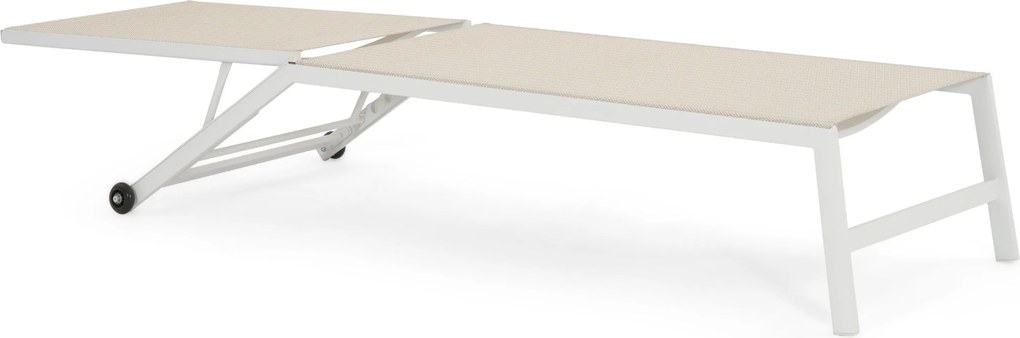 Lifestyle Garden Furniture Lento Ligbed Verstelbaar Textileen Wit