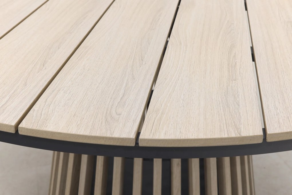 Jasmine Naturel/GI Trinxa 6-persoons ronde dining tuinset Ø148 cm.