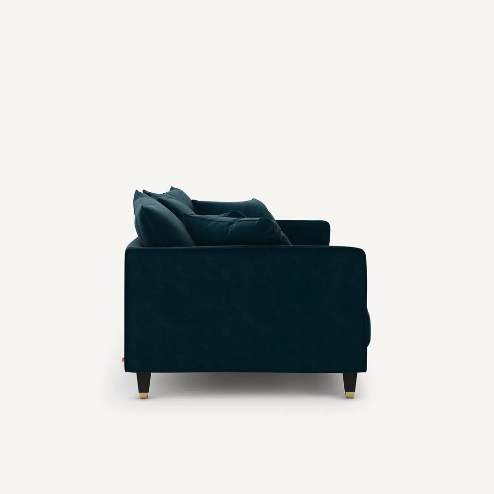 3-zits compacte fluwelen bank, Lazare