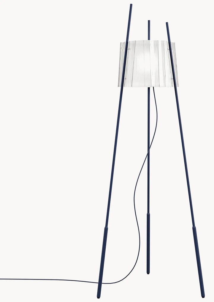 Dimbare tripod vloerlamp Tyla, mondgeblazen