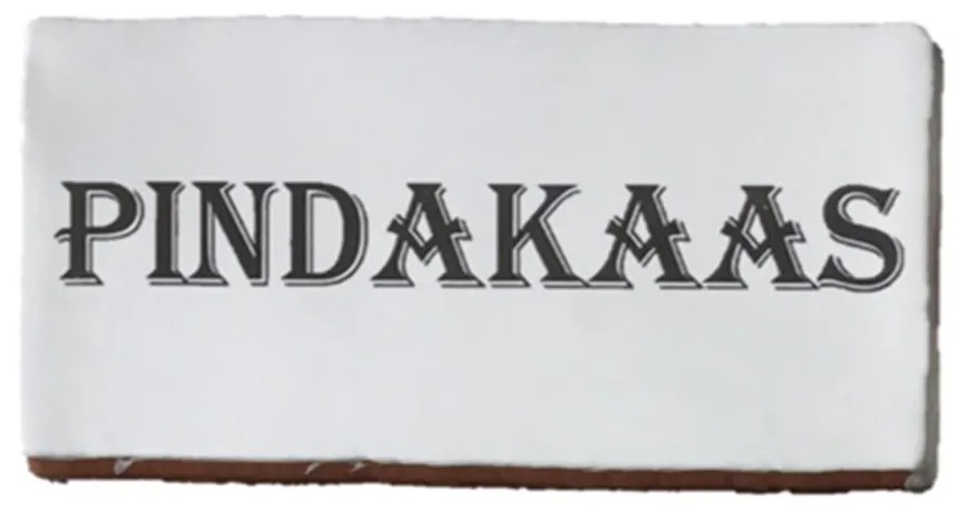 Terre d'Azur Cocina wandtegel met decor pindakaas 15x7,5cm wit