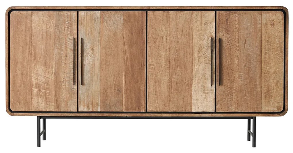 DTP Home Evo Teak Dressoir Met Ronde Hoeken - 180x40x90cm.