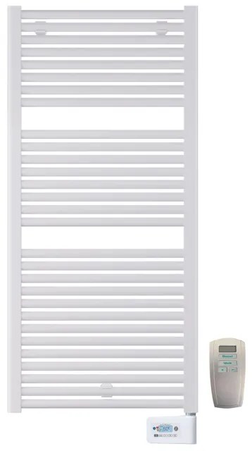 DRL E-COMFORT Claudia Remote Elektrische Badkamerradiator - 119.5x40cm - 600watt - met afstandbediening - wit 220604