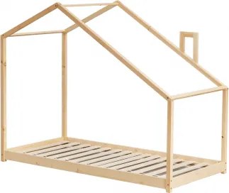 Bed Voor 90 Cm Matras In Abbin Kids Hout Natuurlijk Hout & 90 X 190 Cm & Zonder Matras - Sklum