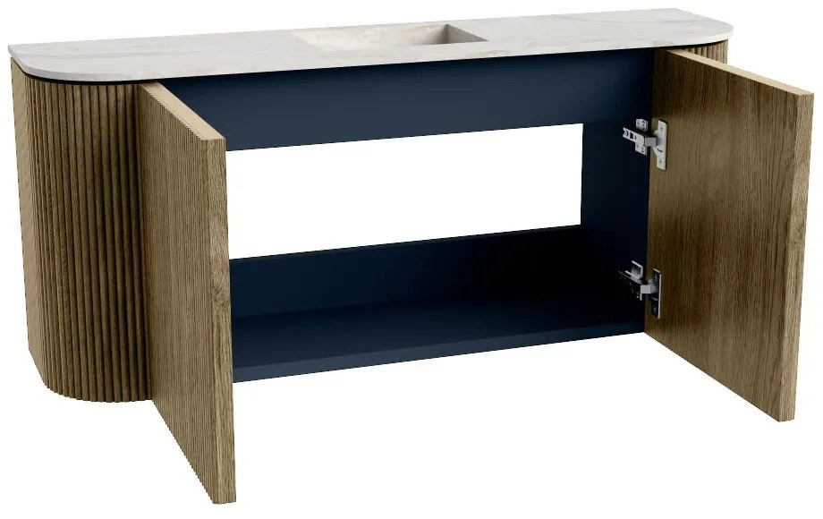 Mondiaz Joya DLux 95cm toiletmeubel ronding links/rechts dusk met wastafel faye midden zonder kraangat ostra
