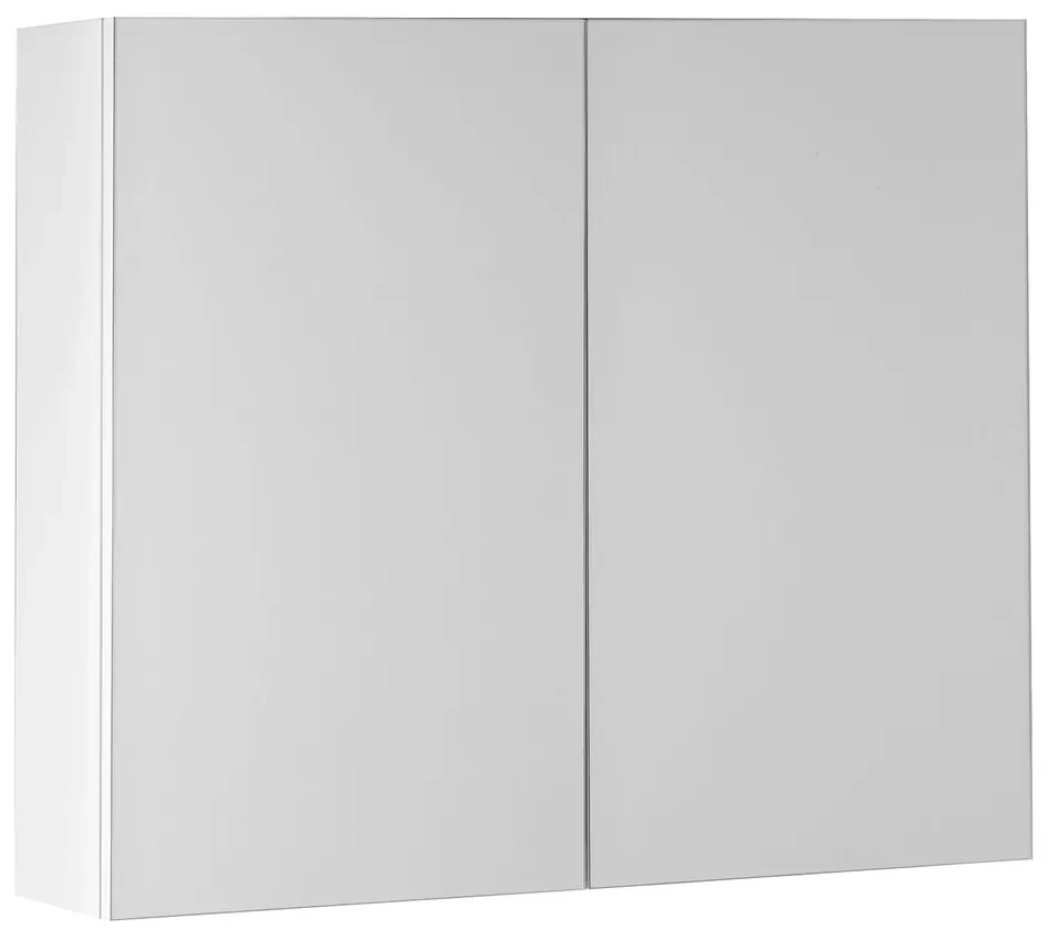 Aqualine Vega spiegelkast 80x70x18cm 2 deuren wit