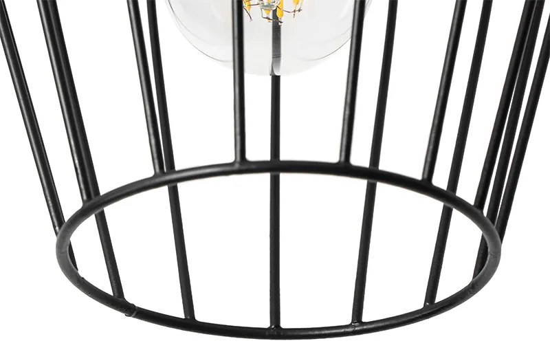 Moderne plafondlamp zwart draad - Palica Modern E27 rond Binnenverlichting Lamp