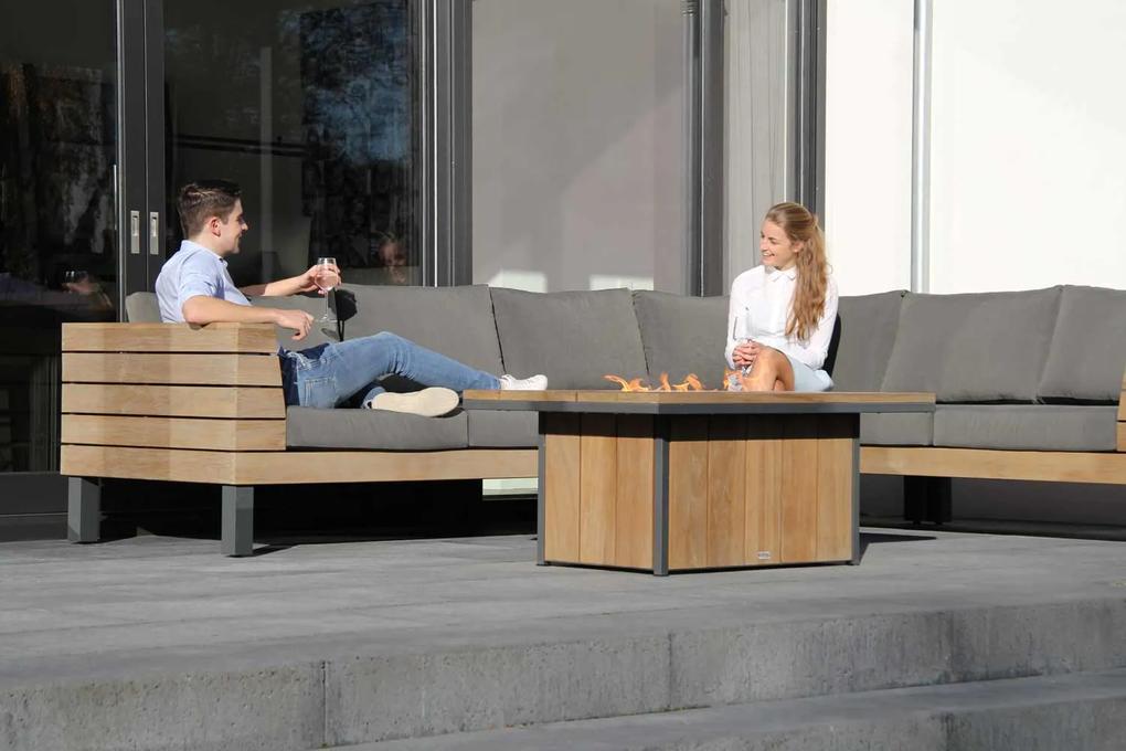 Hoek loungeset  Teak Old teak greywash 5 personen Lifestyle Garden Furniture Atlantic/Seaside