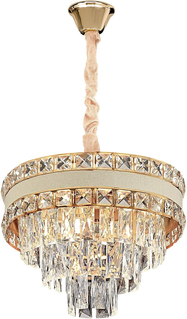 Hanglamp met kristallen G047-CP 40CM GOLD
