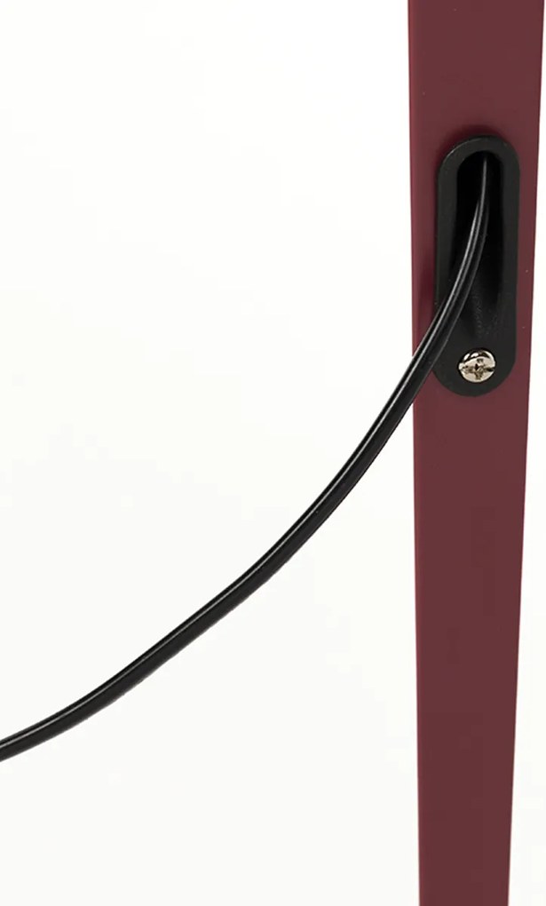 Zuiver Tripod Driepoot Vloerlamp Burgundy