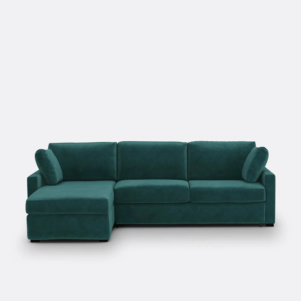 4-zits hoekbank, omvormbaar, fluweel, schuim, TIMOR