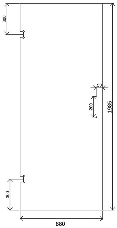 Saniclear Modern glazen douchedeur 90x200cm rookglas