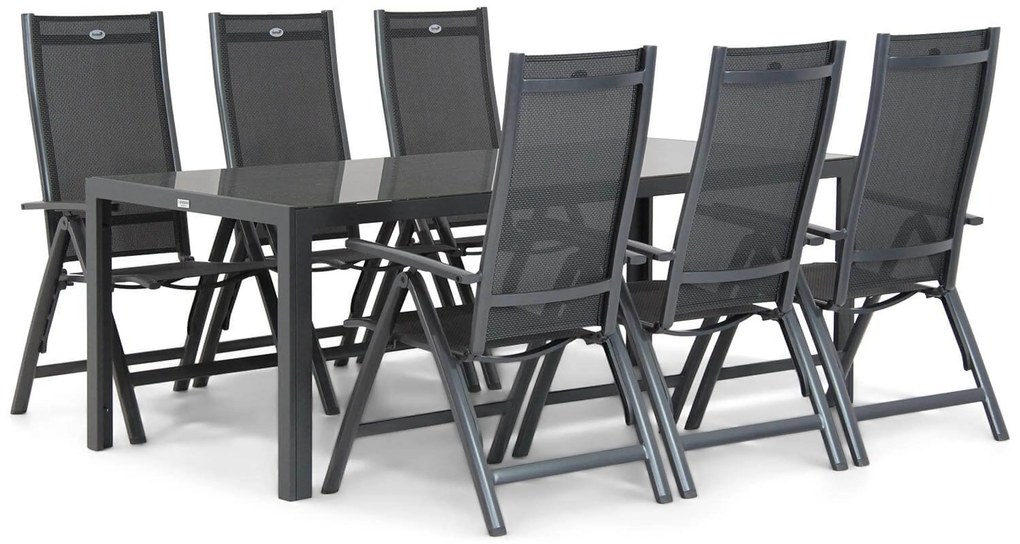 Tuinset 6 personen 210 cm Aluminium/Textileen /Aluminium/textileen Grijs Hartman Royal