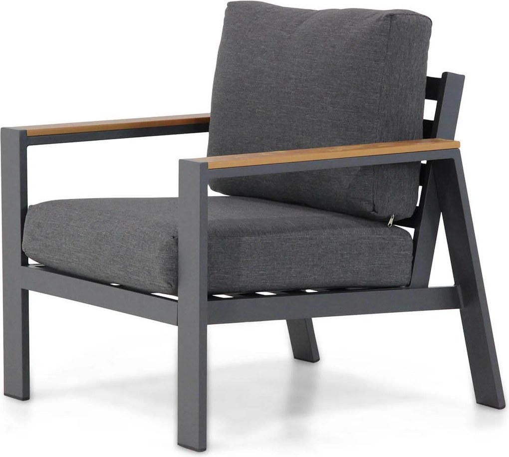Stoel en Bank Loungeset 5 personen Aluminium/polywood Grijs Domani Furniture Roseto