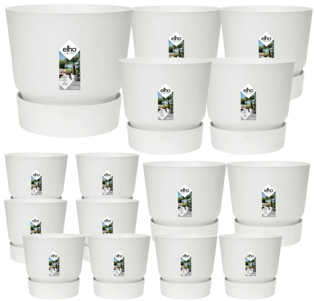 15x Pot elho Greenville wit (8x D14x13, 2x D24xH23, 4x D30xH28, 1x D47xH44)