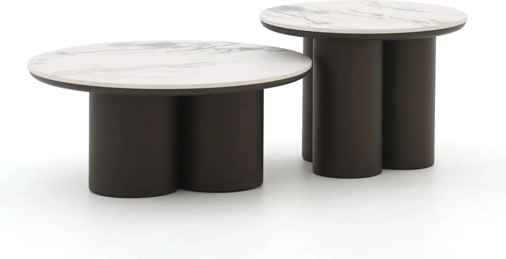 Bijzettafel tuin Apple Bee | Rond  | Tuintafel Sintered stone | Ø80cm | Kees Smit Tuinmeubelen