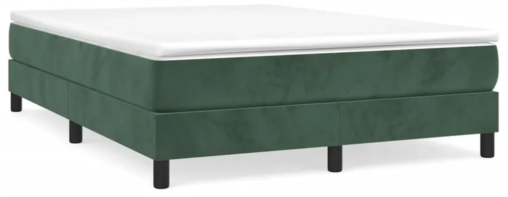 vidaXL Boxspringframe fluweel donkergroen 140x190 cm