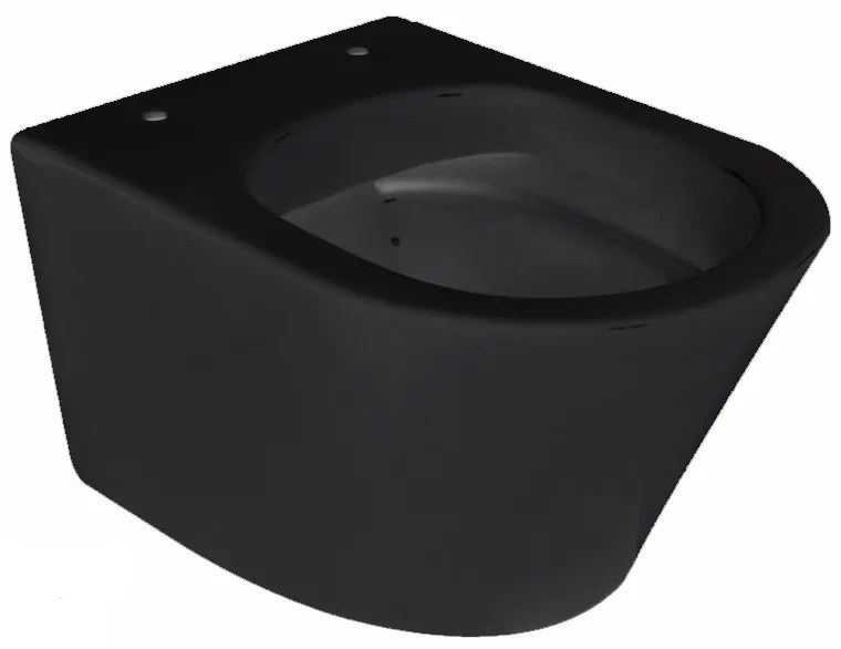 Mueller Afesta toiletpot randloos 52cm mat zwart