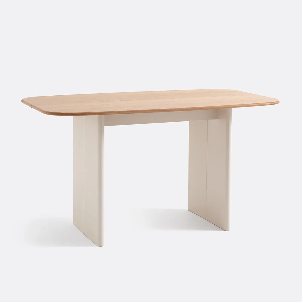 Consoletafel van twee materialen voor 2 tot 4 personen, Piana