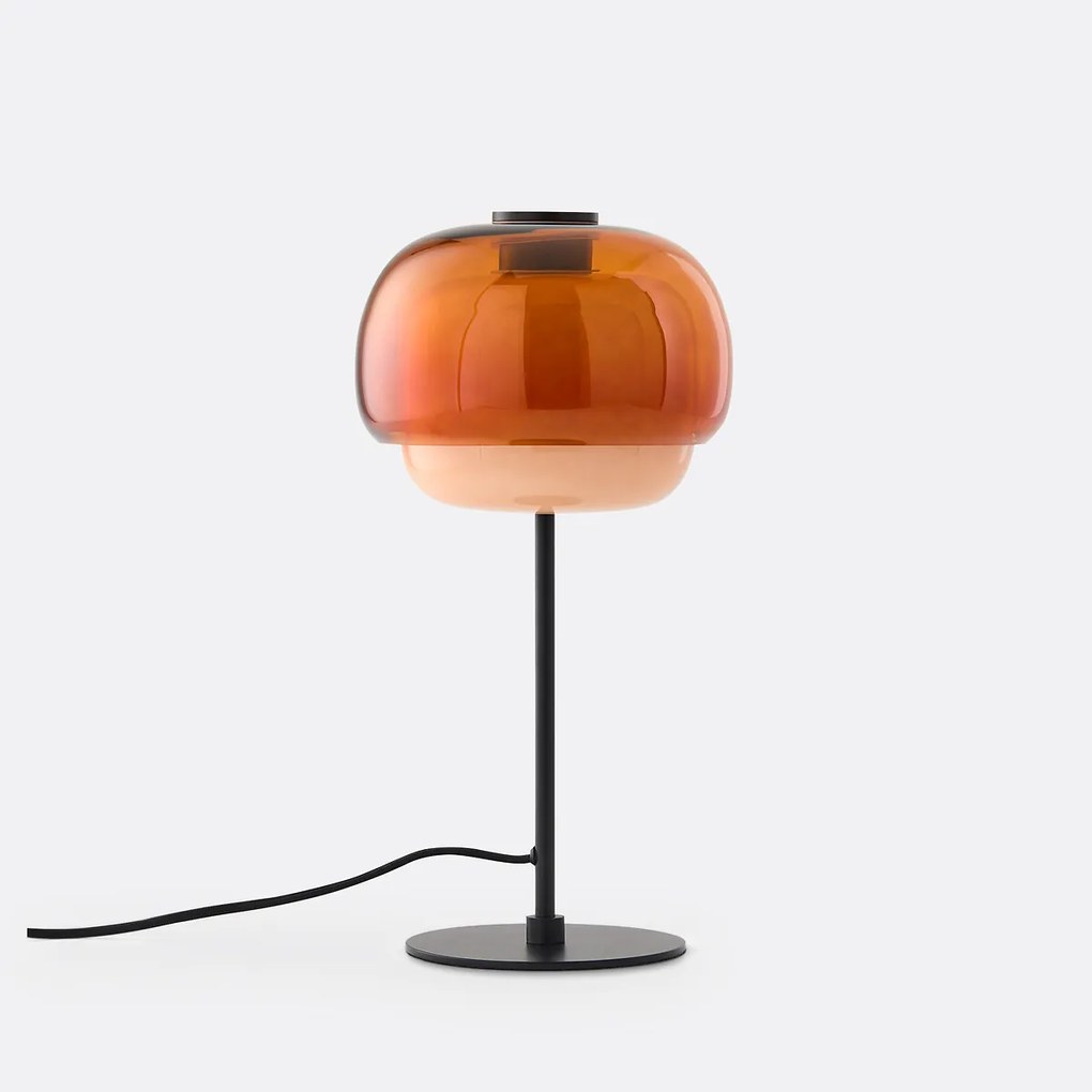 Tafellamp in gekleurd glas, Kinoko